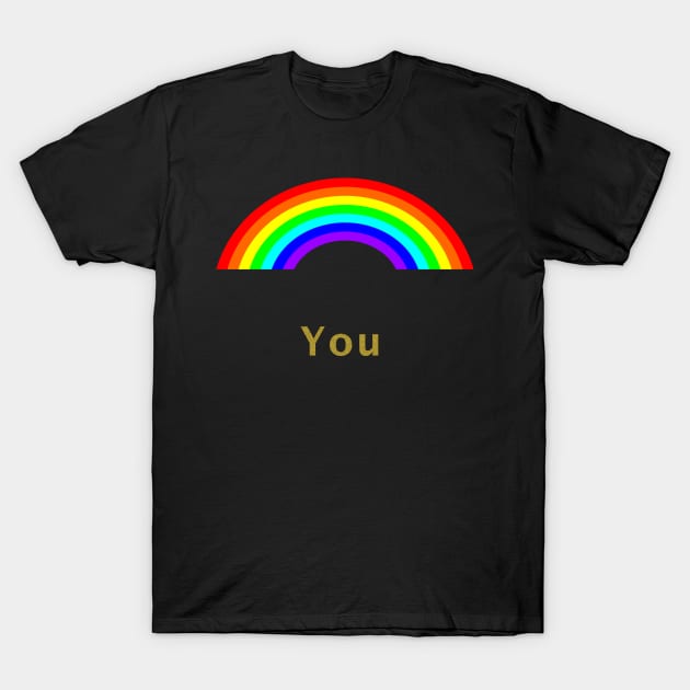 Gold You Rainbow T-Shirt by ellenhenryart